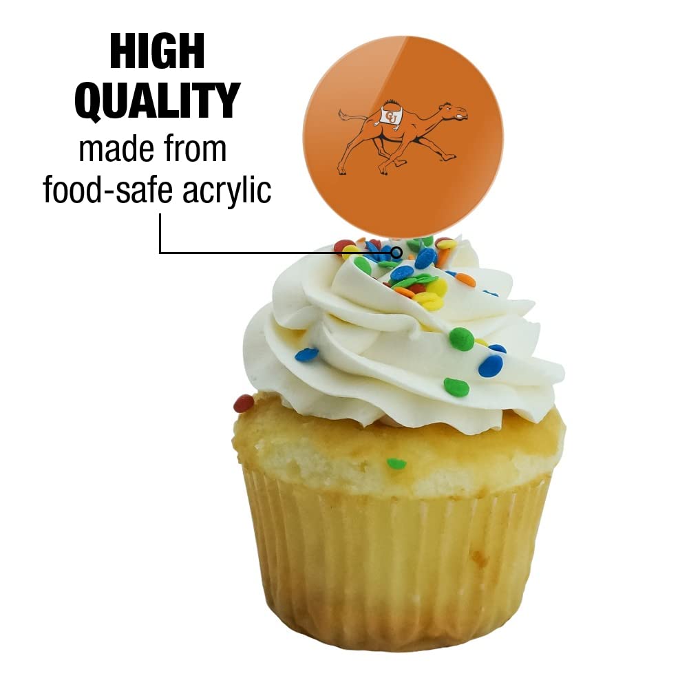 Campbell University Primary Logo Cupcake Picks Toppers Decoration Set Of 6