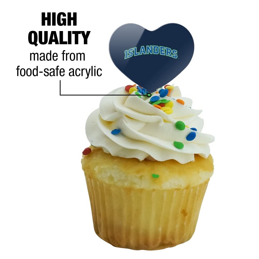 GRAPHICS & MORE Cupcake Picks Set of 6 Acrylic Heart Toppers One Size Texas A&M - Corpus Christi