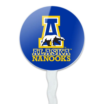 University Of Alaska, Fairbanks Secondary Logo Cupcake Picks Toppers Decoration Set Of 6