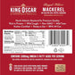 King Oscar Skinless & Boneless Mackerel Variety Pack Olive Oil  Med. Style  Lemon and Jalapeo  4.05-Ounce Cans (Pack of 6)
