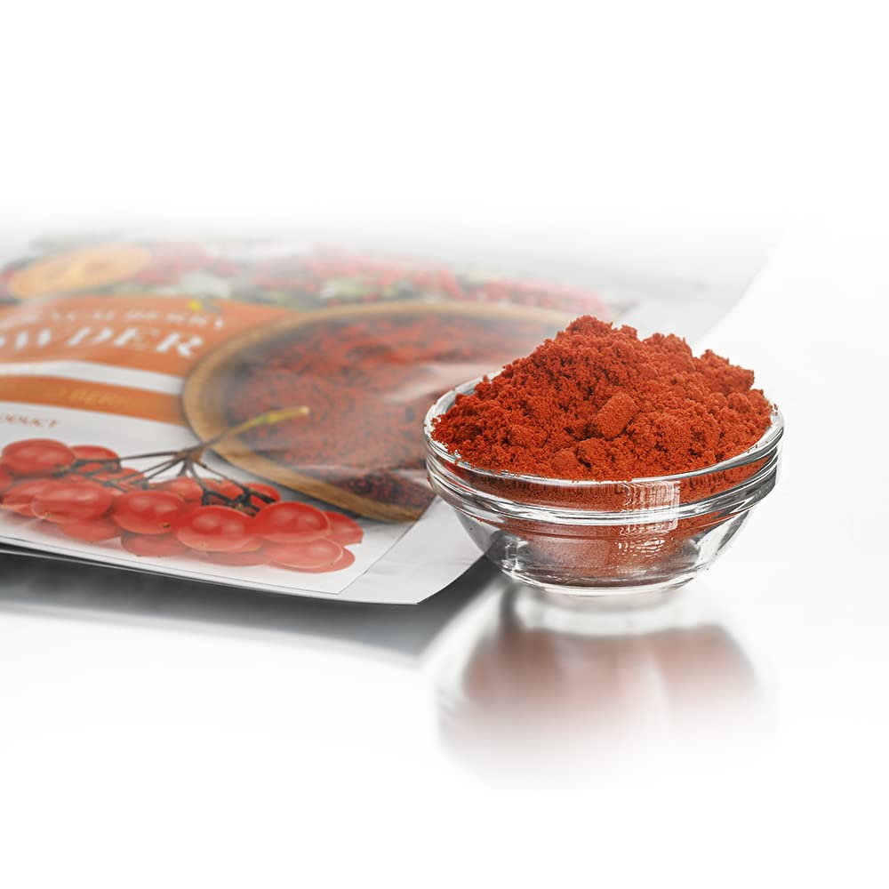 Wild Harvested Viburnum Berry Freeze-Dried Powder – 2 Oz – Natural Viburnum Powder, No Added Sugar, No Gmos
