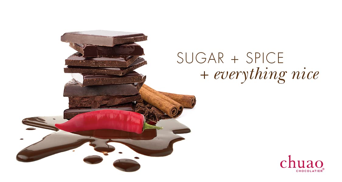 Chuao Chocolatier Spicy Maya Gourmet Dark Chocolate Bars | Cinnamon Cayenne No Preservatives | For Gift Baskets, Christmas, Valentines, Birthday, Care Package | 12 Pack