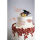 Moitkptt Cupcake Toppers Glitter Class of 2025 Graduation Cap Picks - Set of 24, Rose Gold, Paper