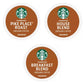 KUPIX Medium Roast Coffee K-Cups Sampler, Includes Starbucks Pike Place Roast & Breakfast Blend, 24 Count