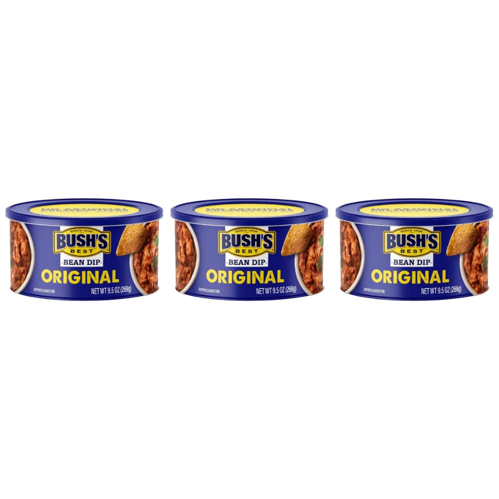 Bushs Best Bean Dip, Original Flavor, 9.5 Ounce, Pack of 3