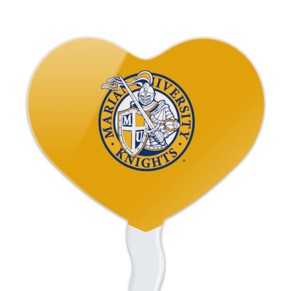 GRAPHICS & MORE Cupcake Picks Set of 6 Acrylic Marian University Heart Decoration Toppers, Model CUPT.HRT.ACR.6PK.CLCMCW500B