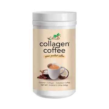Cacafe Collagen Coffee | Coconut Infused Colombian Blend Coffee With Anti-Aging Collagen | Antioxidants & Natural Energy | 19.05