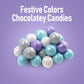 Colorful Chocolate Candy Cane - 6 Canes Of Sixletscandy For Party Favors, Gifts, Candy Buffets, Everyday Snacking, And Seasonal