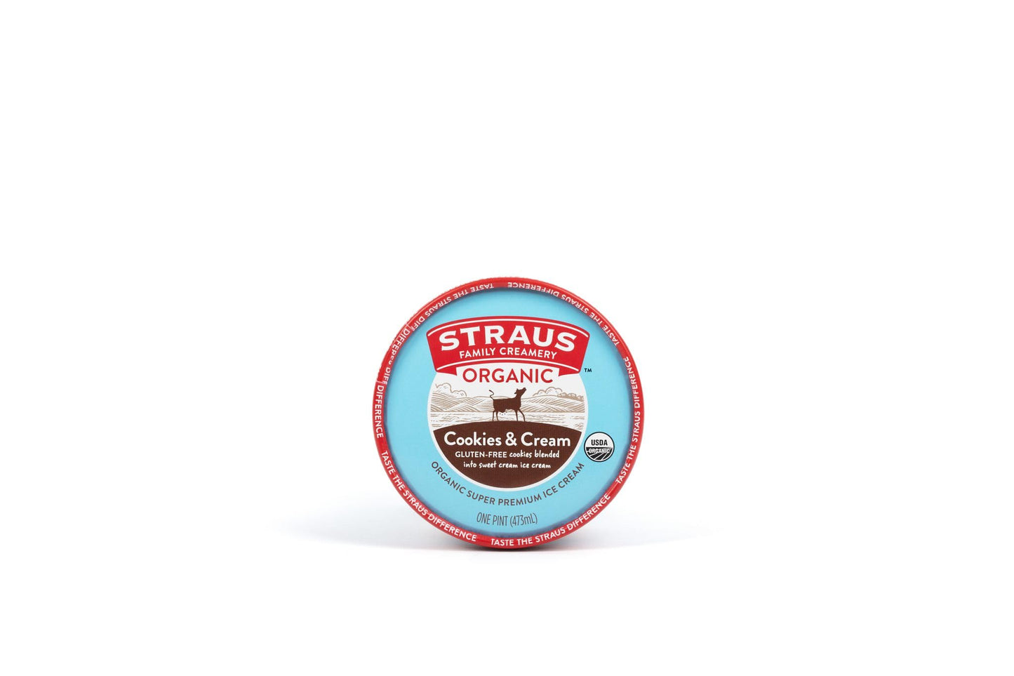 Straus Family Creamery Organic Cookies and Cream Ice Cream, 16oz