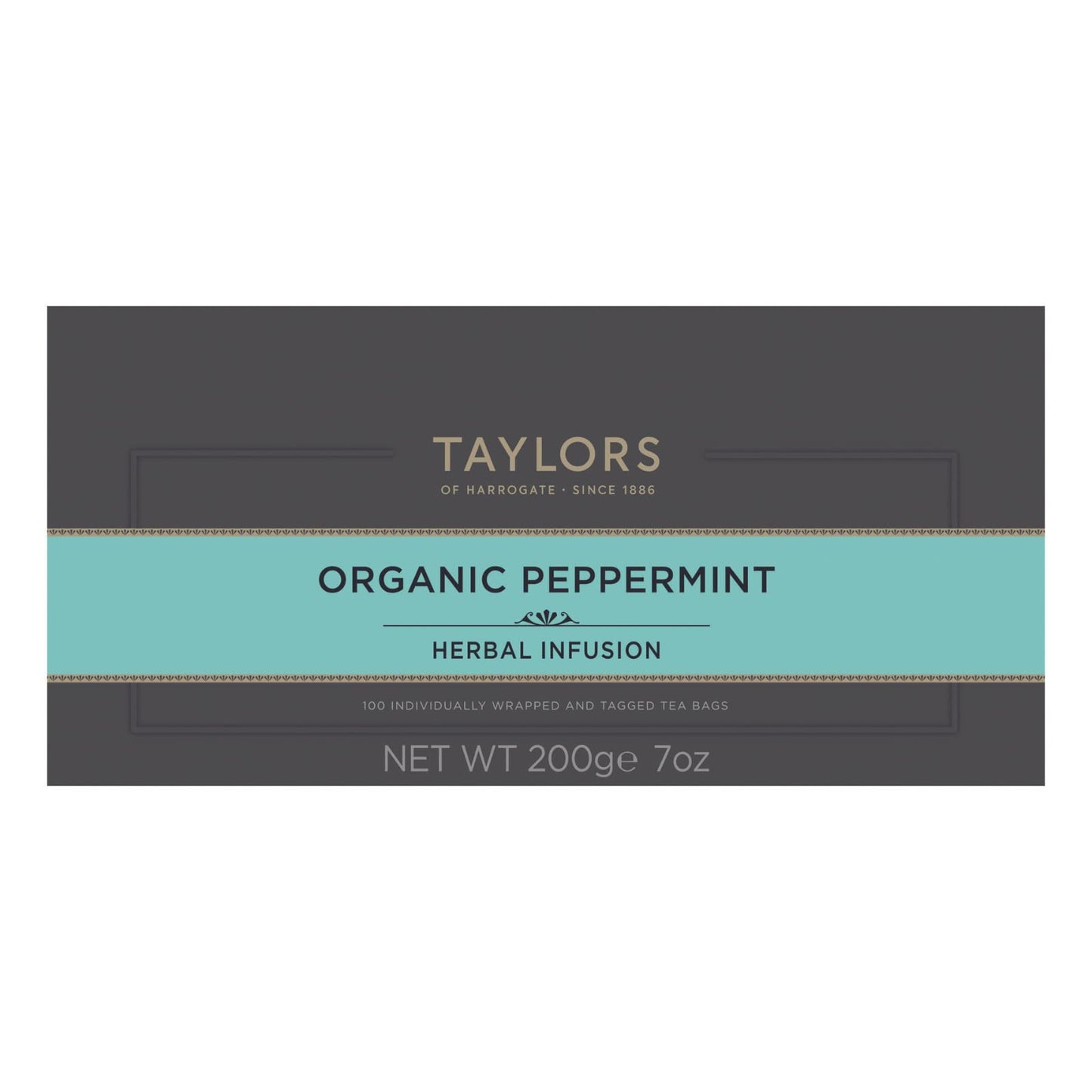 Taylors Of Harrogate Organic Peppermint Herbal Tea, 100 Count (Pack Of 1)
