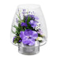FIORA LIVING FLOWER Fiora Flower Orchids | Purple | 8 Glass Vase | Model 70259 | Long Lasting, Allergy Free, Odor Resistant