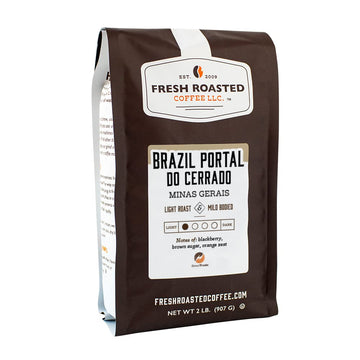 Fresh Roasted Coffee, Brazil Minas Gerais, 2 Lb (32 Oz), Light Roast, Kosher, Ground