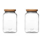 Ball Stack & Store Glass Mason Jars with Wooden Lid, Used for Pantry, Cookies, Flour, Cereal, Rice, Sugar, Tea, Coffee Beans, Sp