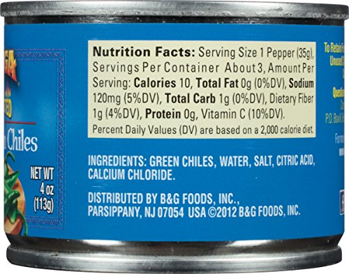 Ortega Whole Green Chiles, Mild, 4 Ounce (Pack of 24)