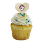 GRAPHICS & MORE Cupcake Picks Set of 6, Acrylic, Alma College Heart Decoration, Model CUPT.HRT.ACR.6PK.CLCALM500B