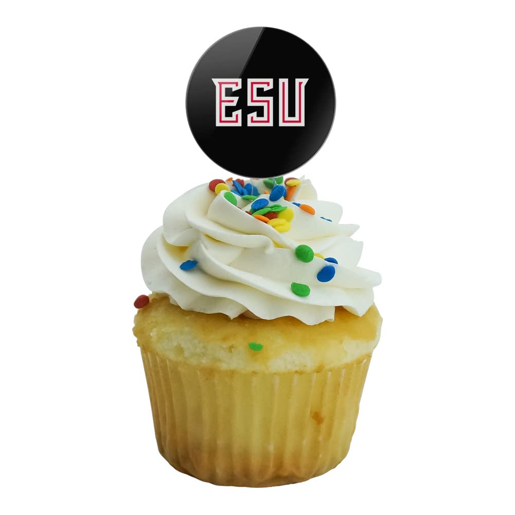 Graphics & More East Stroudsburg University Of Pennsylvania Secondary Logo Cupcake Picks Toppers Decoration Set Of 6