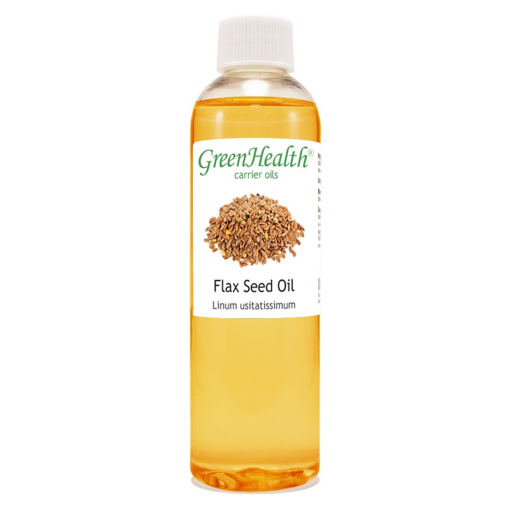 GreenHealth Flaxseed Oil - 100% Pure, Cold Pressed, 4 Fl Oz