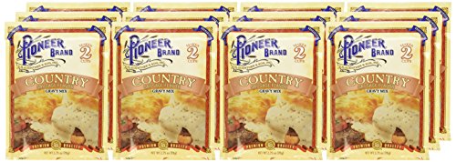 Pioneer Brand Gravy Mix Packets - Makes 2 Cups (Pack Of 12) (Country Sausage)