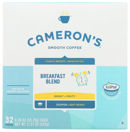 Camerons Coffee Single Serve Pods, Breakfast Blend, 32 Count (Pack of 1)
