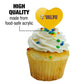 GRAPHICS & MORE Acrylic Cupcake Picks Toppers Set of 6 - Valparaiso University Secondary Logo Heart Decoration