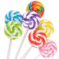 PINK SWIRL LOLLIPOPS - 24 CANDY SUCKERS INDIVIDUALLY WRAPPED - LARGE 2 INCH POPS - CANDY BUFFET