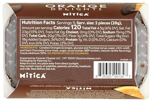 Mitica Chocolate Candied Oranges, 4.94 Ounce, Pack of 1, Sweet Snack Treat