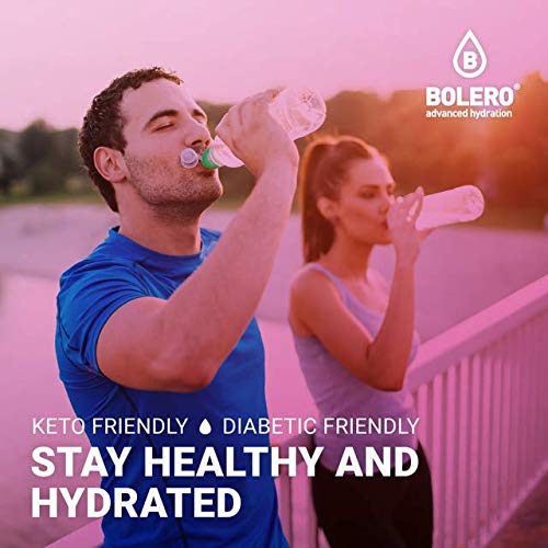 Bolero- Sugar Free Drink Mix Packets Banana And Stawberry Fruit Flavors | Powdered Flavored Water Packets | 12 Large Sachet On The Go Packets
