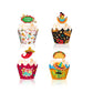 48 Pieces Fiesta Cupcake Topper Mexican Cupcake Wrappers Set For Cinco De Mayo Party Mexican Fiesta Themed Summer Favors Supplie