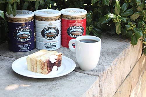 French Market Coffee & Chicory Restaurant Blend Dark Roast Ground Coffee, 12oz Can (Pack of 6)
