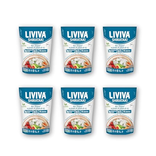 Liviva Organic Shirataki Pasta Rice With Oat 14.11 Oz. (Pack Of 6)