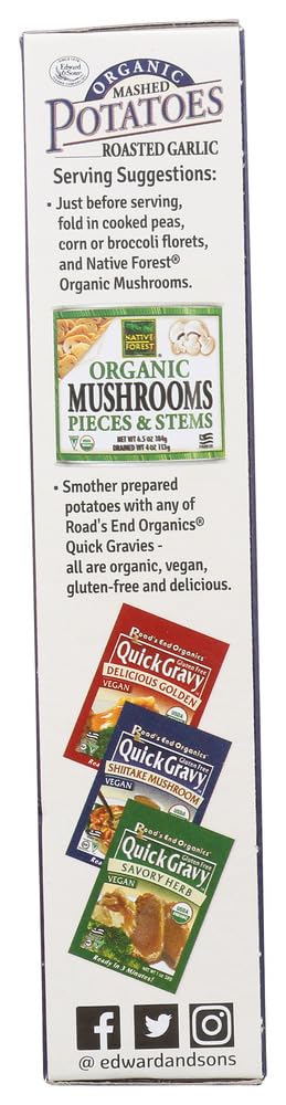 Edward & Sons Organic Mashed Potatoes Roasted Garlic - 3.5 Oz