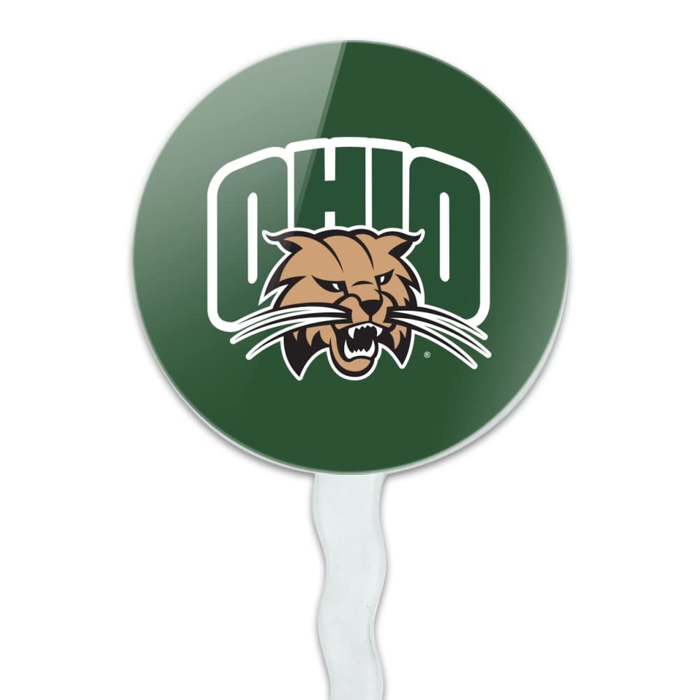 Graphics & More Ohio University Primary Logo Cupcake Picks Toppers Decoration Set Of 6