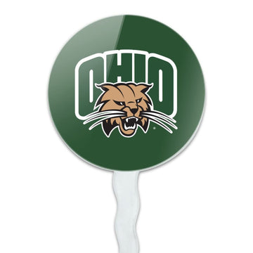 Graphics & More Ohio University Primary Logo Cupcake Picks Toppers Decoration Set Of 6