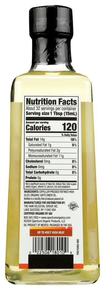 Spectrum Organic Refined Safflower Oil ( 12X16 Oz)