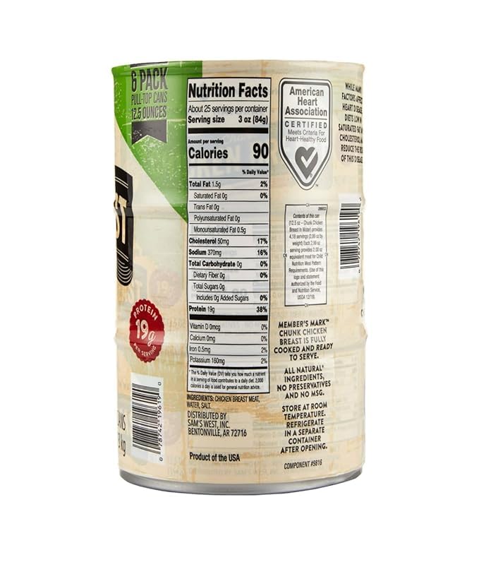 Member Mark Premium Chunk Chicken Breast in Water, 12.5 oz., 6 ct.