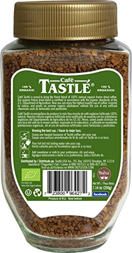 Cafe Tastl   100% Organic Instant Coffee, 7.14 Ounce