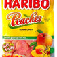 Haribo Gummy Candy, Peaches Gummies, Large Peg Bag, 8 Oz