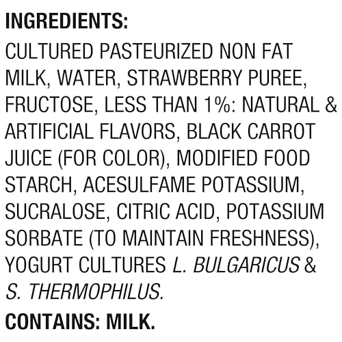 Dannon Light + Fit Greek Strawberry Cheesecake Fat Free Yogurt, Creamy and Delicious Gluten Free Yogurt, 4 Ct, 5.3 OZ Yogurt Cup