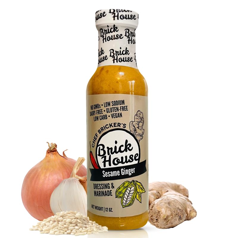 Brick House Sesame Ginger Salad Dressing, Low Carb, Non-GMO, 12 Oz