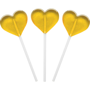 Fruidles Lollipops Mini Heart Shaped Flavored Delicious Lollipop, Individually Wrapped, 5G Lollipop (120 Lollipops, Lemon)