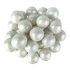 Bayside Candy 1 Large Gumballs - Colored Gumball Collection - Gumball Machine - Shimmer and Solid Colors (Shimmer White/Pearl Wh