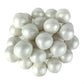 BAYSIDE CANDY Gumballs - 1 Large Shimmer & Solid Colors - White - 1LB Pack