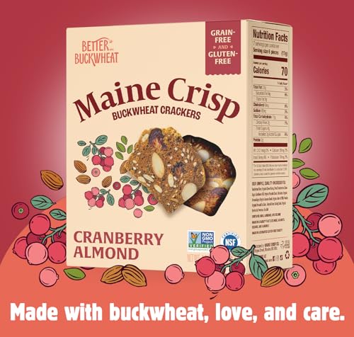 Maine Crisp - Crisps Cranberry Almond - Case Of 10-4 Oz