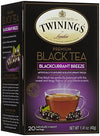Twinings Premium Blackcurrant Breeze Black Tea, 20 Tea Bags