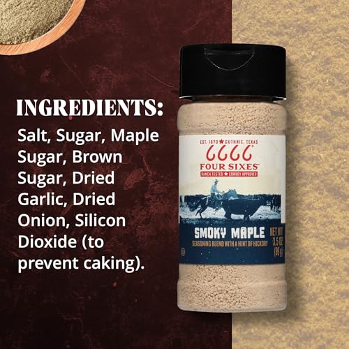 6666 Four Sixes Smoky Maple Seasoning  3.5 Ounce