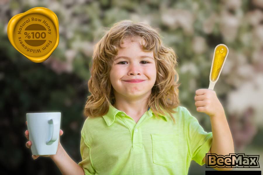 Beemax Raw Honey Filled In A Spoon 30 Pcs Individually Wrapped Wildflower Turkish Honey No Sugar Or Artificial Flavour