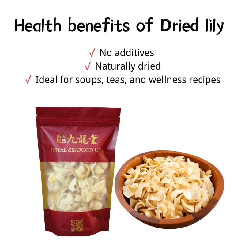 Royal Seafood Usa Premium Dried Lily Bulbs Fresh And Natural Dried Lily       (1 Lb)