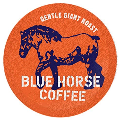 Blue Horse Coffee Pods, Medium Roast, 24ct Single Serve, Compatible with K Cups 2.0, 100% Arabica Beans, Bold & Aromatic Flavor