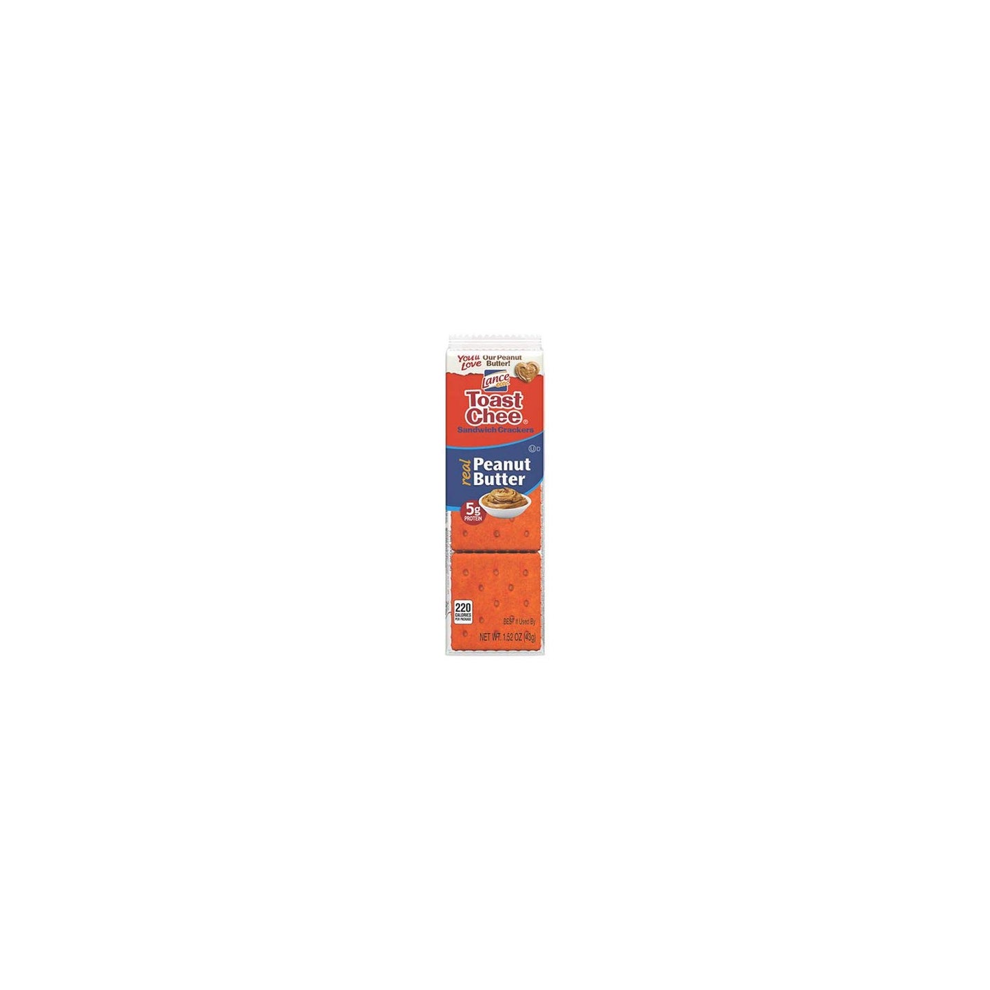 Lance Toast Chee Peanut Butter Crackers,1.52 Ounce (Pack Of 40)