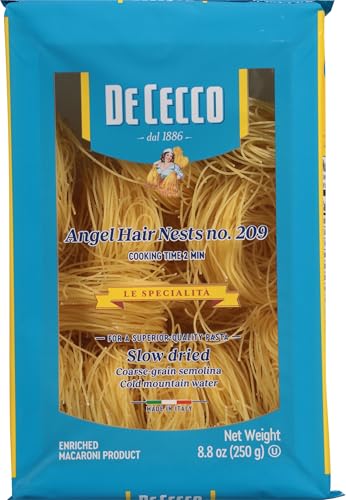 De Cecco Semolina Pasta  Angel Hair Nests No. 209  8.8 Ounce (Pack of 1)